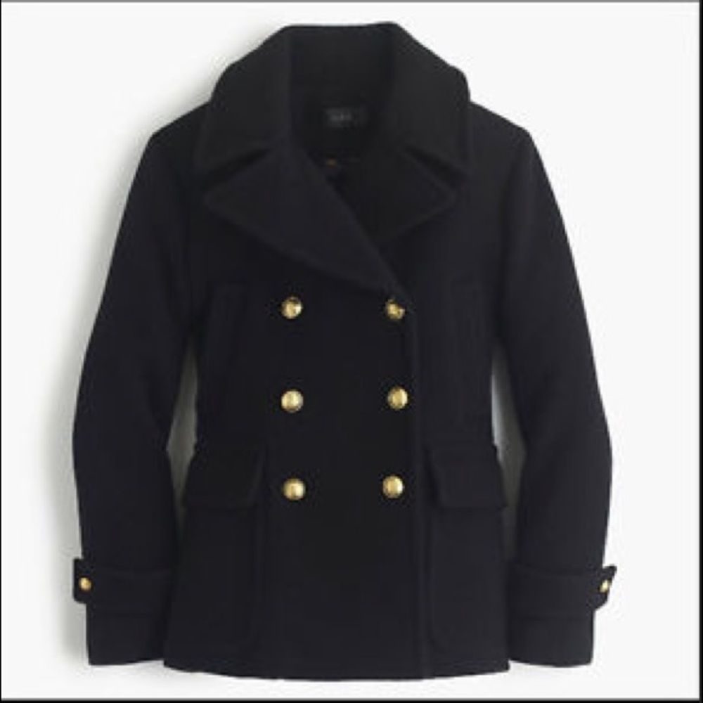 Jcrew Stadium Cloth Majesty Peacoat